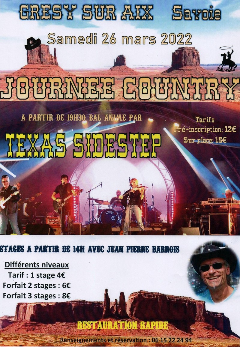 Journée Country animée par les Texas Sidestep stage avec JP Barrois